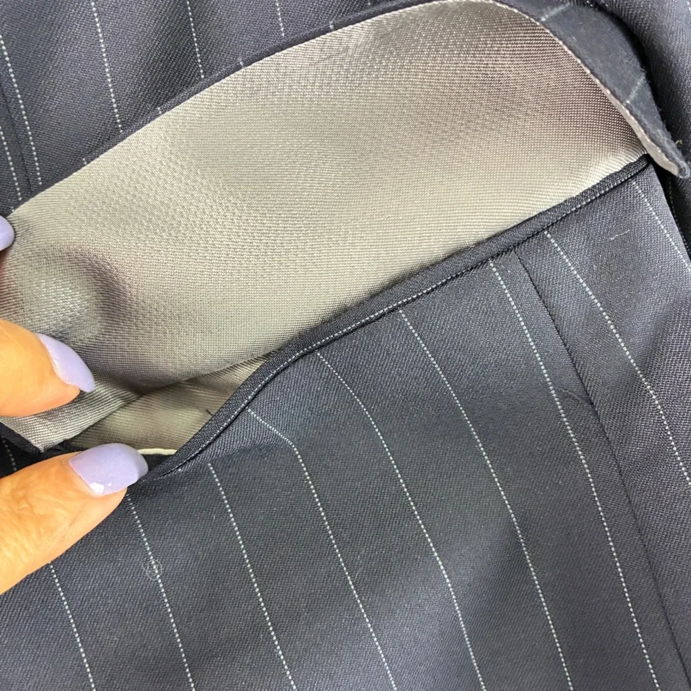 Jack Victor Von Maur Mens 42R Navy Pinstripe‎ Wool Two Button Blazer Jacket